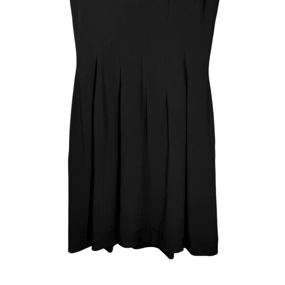 Talbots Women's Dress Black Stretch Sleeveless Pleated Formal Midi Size 10 NWT - Picture 7 of 8